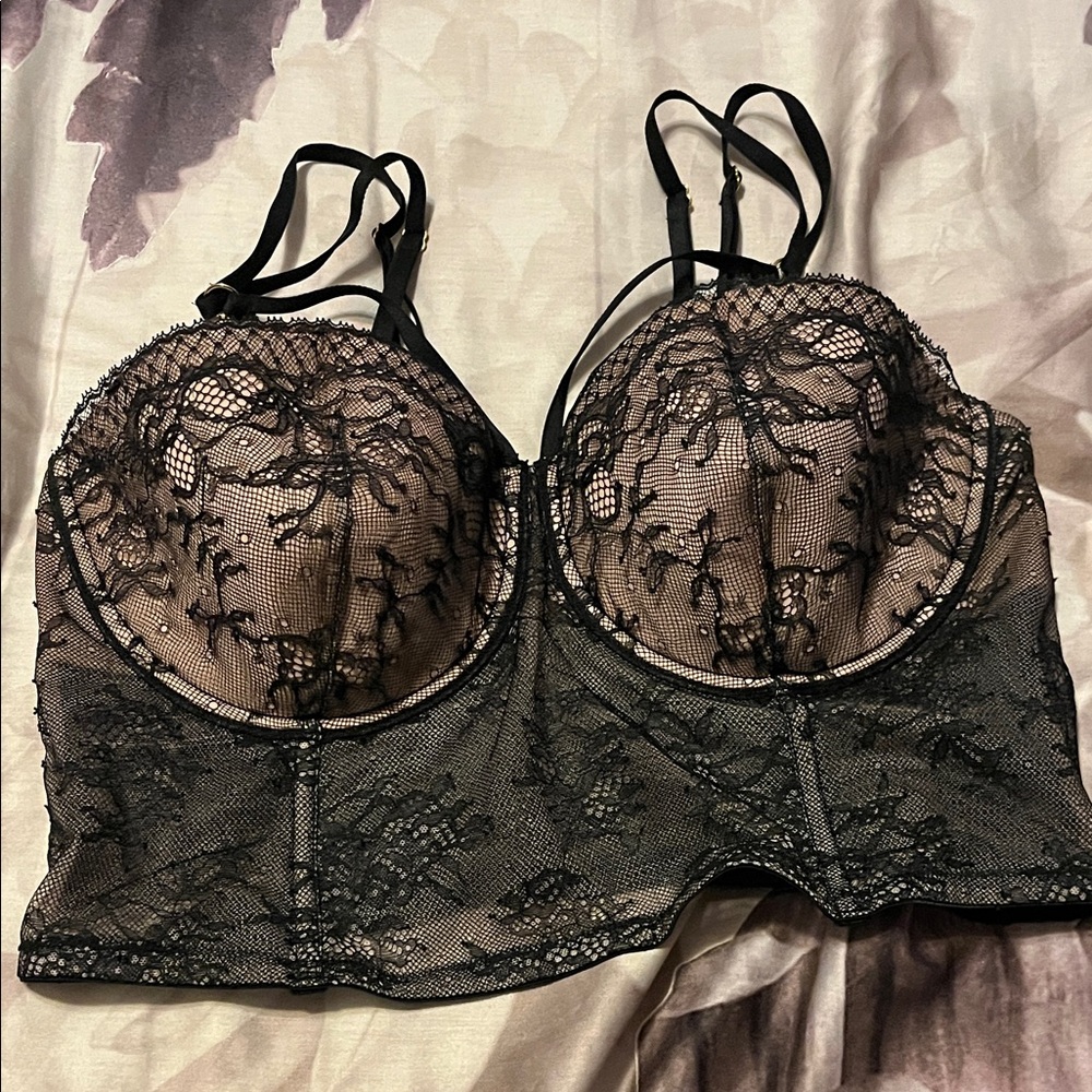 Victoria's Secret Black Lace Bustier